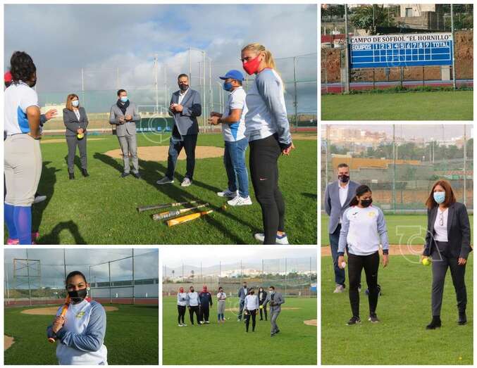 El alcalde Héctor Suárez; la vicealcaldesa Carmen Hernández y el edil de Deportes, Diego Ojeda, visitaron este jueves la instalación/TA.